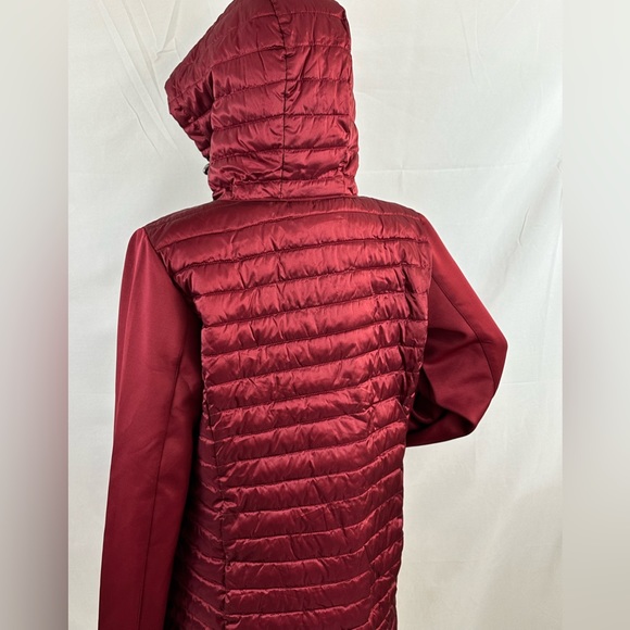 Laurier & Co. Wine Colored Gator Neck Hooded Puffer Soft Shell Sleeves L… - Picture 8 of 16